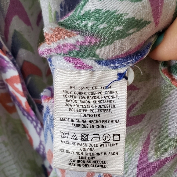 Anthropologie Maeve Bryanna Aztec Tribal Boho Shirt Top Size Large - Picture 16 of 16